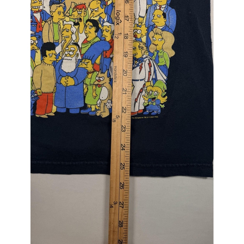 Fruit Of The Loom Shirt Mens Small Black The Simpsons Cast Graphic Cartoon Tee - Picture 5 of 8